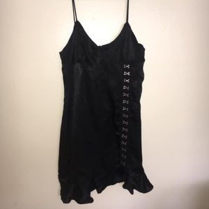 E-Girl Emo goth NWT Black Silk Dress